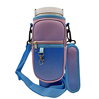 Чохол-сумка для термокружки Stanley Quencher 1,18 л з ремінцем захисний кейс для кухля, блакитно-рожевого кольору KT7001315. solve