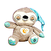 Інтерактивна іграшка сплюшка для сну та відпочинку Лінивець нічник плюшевий обіймашка малюкові Грає мелодії світло дихає, фото 6