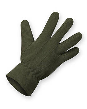 Чоловічі флісові зимові теплі перчатки оливкового кольору Польща