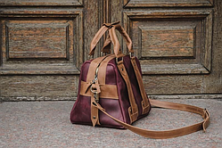 Велика жіноча шкіряна сумка коричнева 27см*27см,сумка жіноча велика міська,сумка жіноча дорожня великого розміру