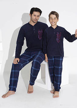 Піжама для хлопчика фліс Бордо