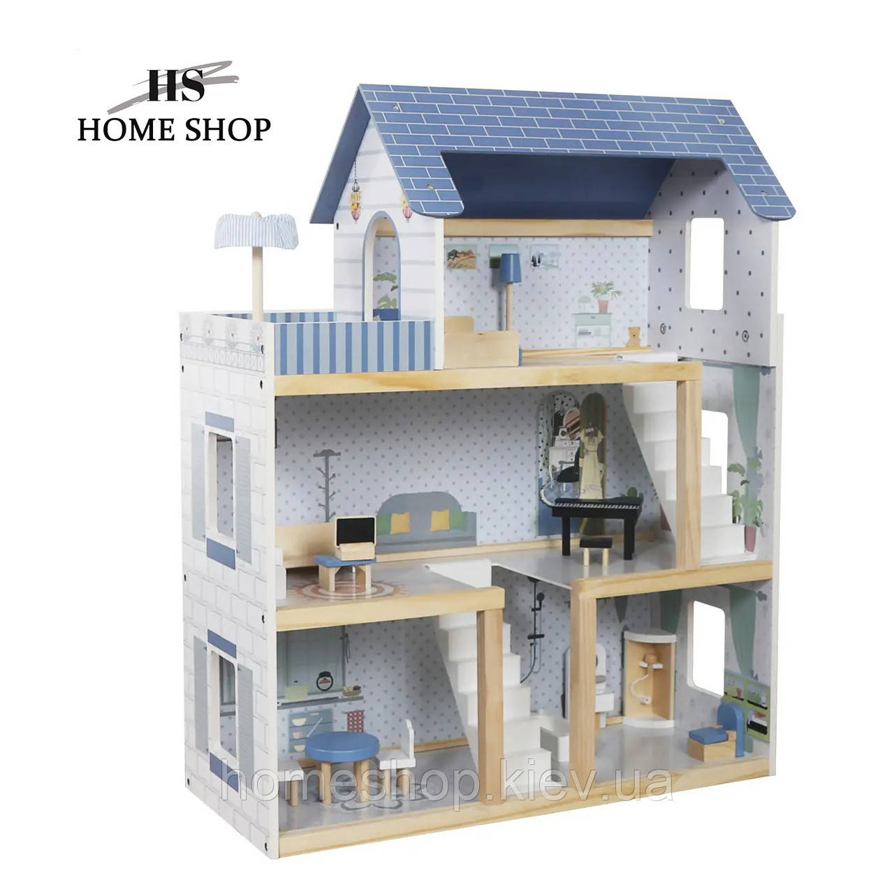 Ляльковий будинок ігровий для Барбі "Вілла Толедо Blue"