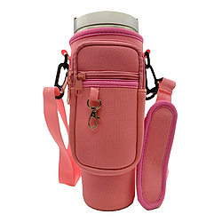 Чохол-сумка для термокружки Stanley Quencher 1,18 л з ремінцем, захисний кейс для кухля, рожевого кольору KT7001303