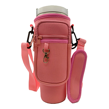 Чохол-сумка для термокружки Stanley Quencher 1,18 л з ремінцем, захисний кейс для кухля, рожевого кольору KT7001303 PeremogaUA