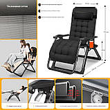 Крісло-шезлонг складне з підголовником та матрасом - комфорт для дому, дачі та тераси, фото 2