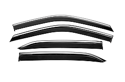 Вітровики з хромом Niken Luxury на авто Mitsubishi Eclipse Cross 2017+ Дефлектори бічних вікон для Мітсубісі Екліпс Кросс