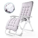 Подушка-матрац для шезлонгу та крісла-реклайнера з бавовни - м'який мат для відпочинку, садова подушка., фото 6