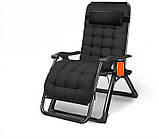 Подушка-матрац для шезлонгу та крісла-реклайнера з бавовни - м'який мат для відпочинку, садова подушка., фото 7