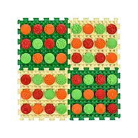 Масажний килимок «Орк Мікс Пазли» 4 елементи + комплект модулів "Візерунки"