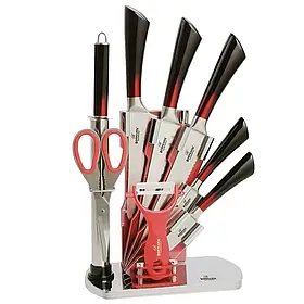 Набір ножів на підставці Bohmann BH 8004-09 - 9 предметів - MegaLavka