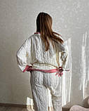 Жіноча махрова піжама з персиками S-M, фото 7