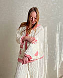 Жіноча махрова піжама з персиками S-M, фото 6