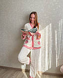 Жіноча махрова піжама з персиками S-M, фото 10