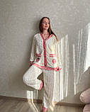 Жіноча махрова піжама з персиками S-M, фото 8