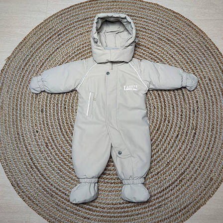 Зимовий непромокаючий дитячий термо комбінезон Lassie з топіками і рукавичками розмір 62 68 74 80 мембрана, фото 1