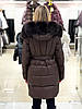 Пуховик жіночий ZLLY 25528 SEAL BROWN, фото 4