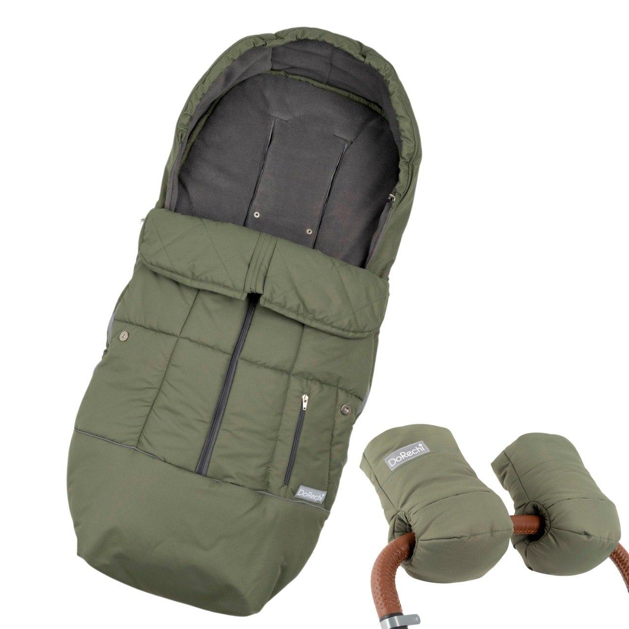 Комплект зимовий чохол-трансформер Trend і муфта на флісі в коляску на санки конверт-трансформер у коляску