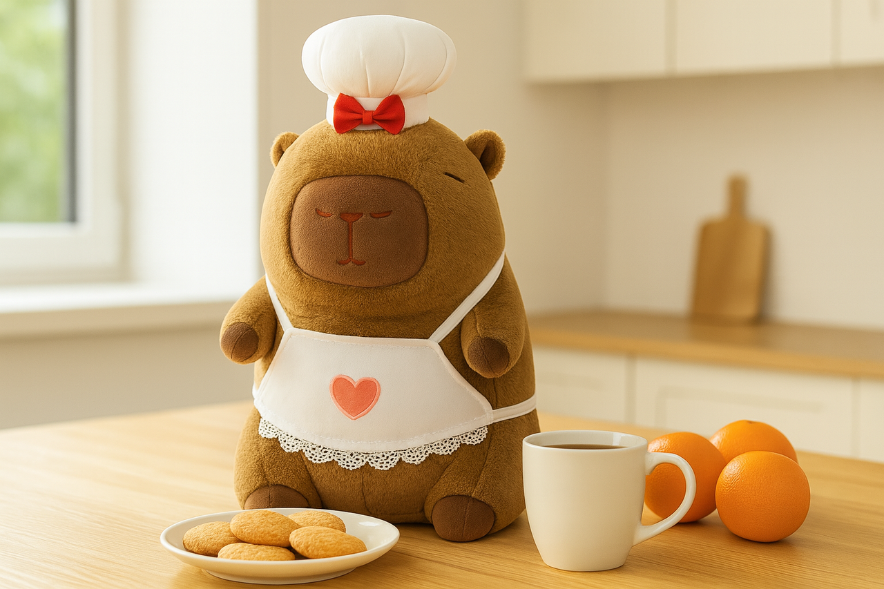 Плед, іграшка, подушка - 3 в 1 - "Капібара" коричневий. Плед 110х110 см, фото 1