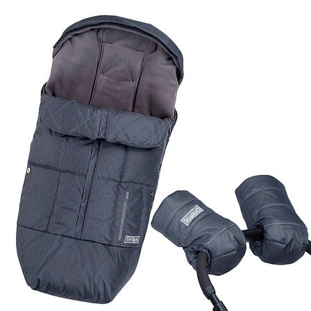 Комплект зимовий чохол-трансформер Trend і муфта на флісі в коляску на санки конверт-трансформер у коляску, фото 1