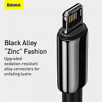 Кабель Baseus Tungsten Gold Fast Charging Lightning 2.4A (1m) black (CALWJ-01), фото 2