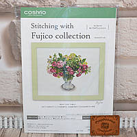 Набір для вишивання хрестиком Cosmo Квіткова композиція з осінньою трояндою 552110