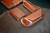 Шкіра Кенгуру! Футляр для окулярів шкіряний риже-коричневий | очешник шкіра, фото 2