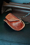 Шкіра Кенгуру! Футляр для окулярів шкіряний риже-коричневий | очешник шкіра, фото 8