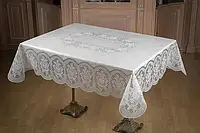 Скатертина вінілова 110х140 см захисна антиковзна вологозахисна прямокутна з візерунком