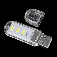 💡 Лампочка USB LED 3 – мини светодиодная лампа на USB, холодный свет 🌙
