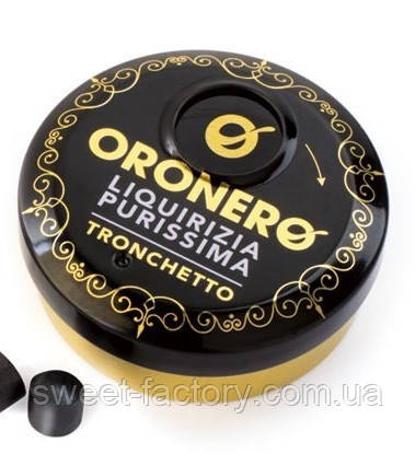 Лакричні цукерки Oronero Tronchetto Liquirizia Purissima 18g, фото 1