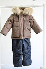 ОПТОМ Упаковка (74-80-86-92-98) Термокомбінезон +куртка шоколадна для хлопчика No name 1111000065766