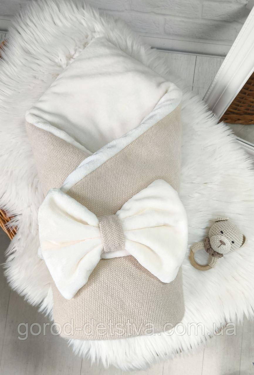 Зимовий конверт на виписку конверт-ковдра трансформер зі знімним наповнювачем, фото 1