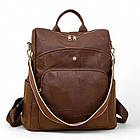 Жіночий рюкзак сумка міський 35*32 см на блискавці зі штучної шкіри у різних кольорах Kay, фото 3