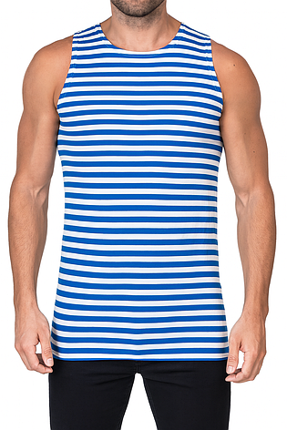 Тельняшка ВДВ бавовняна (ГОСТ) — майка з тканими смугами, оригінал Україна, фото 1