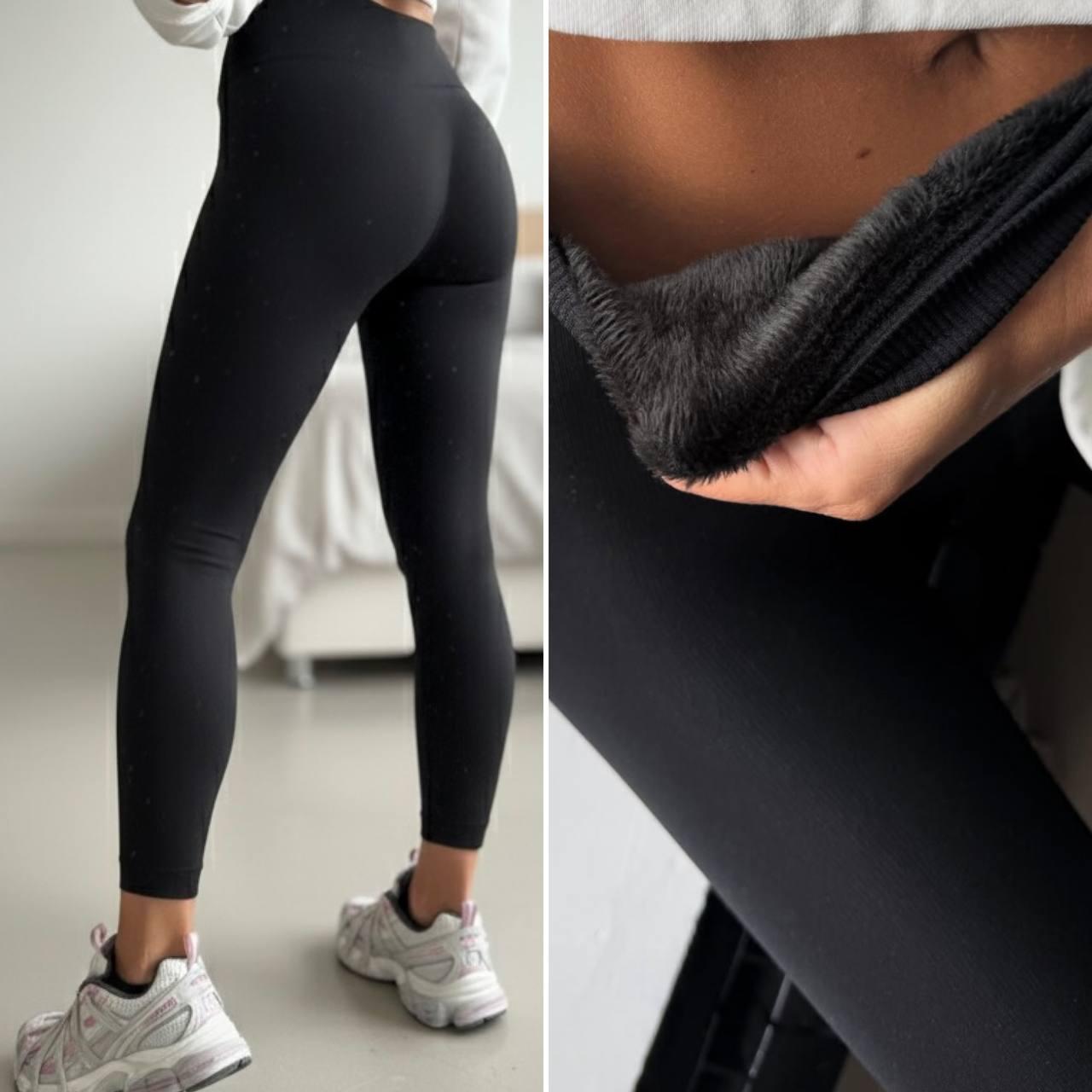 Теплі лосіни на хутрі з утяжкою Модель: 817-273 Колір: чорний, фото 1