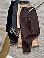 Вельветові штани на флісі Модель: 863/864-7002 Колір: шоколад, беж, чорний, сірий, фото 7