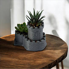 Кашпо для кактусів і сукулентів "Міні замок" (без кактуса) Україна, фото 4