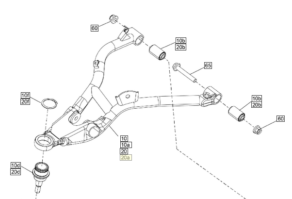 Ричаг передній верхній правий для квадроциклів BRP Can-Am Outlander G3, 715010402, фото 1