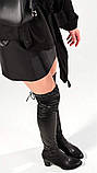 Ботфорти чорні утеплені 7.5 каблук, фото 8