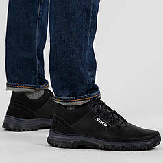 Низькі шкіряні черевики чоловічі чорні (АБ 3)