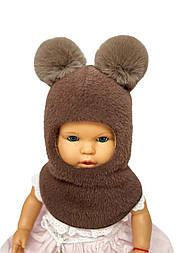 Оптом дитячі в'язані шапки шолом 46, 48, 50, 52, 54 розмір теплі головні убори гурт8