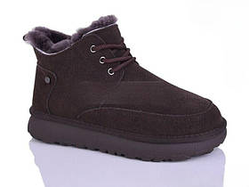 Чоловічі зимові чорні замшеві кросівки на хутрі