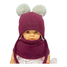 Оптом дитячі в'язані шапки 46, 48, 50, 52, 54 розмір теплі з хомутом головні гуртом опт (ОШТ362)