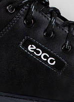 Зимові низькі чоловічі черевики шкіряні чорні (АБ 3), фото 4