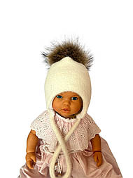 Оптом дитячі в'язані шапки 46, 48, 50, 52, 54 розмір теплі з хомутом головні гуртом опт (ОШТ362)