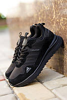 Чорні замшеві водонепроникні чоловічі кросівки Adidas Сlimaproof стильні адідас термо