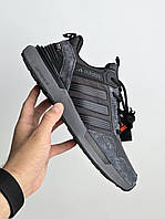 Сірі замшеві водонепроникні чоловічі кросівки Adidas Сlimaproof стильні адідас термо