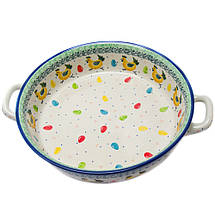 Форма для запікання кругла з ручками 26,5 Великодні півники, фото 2