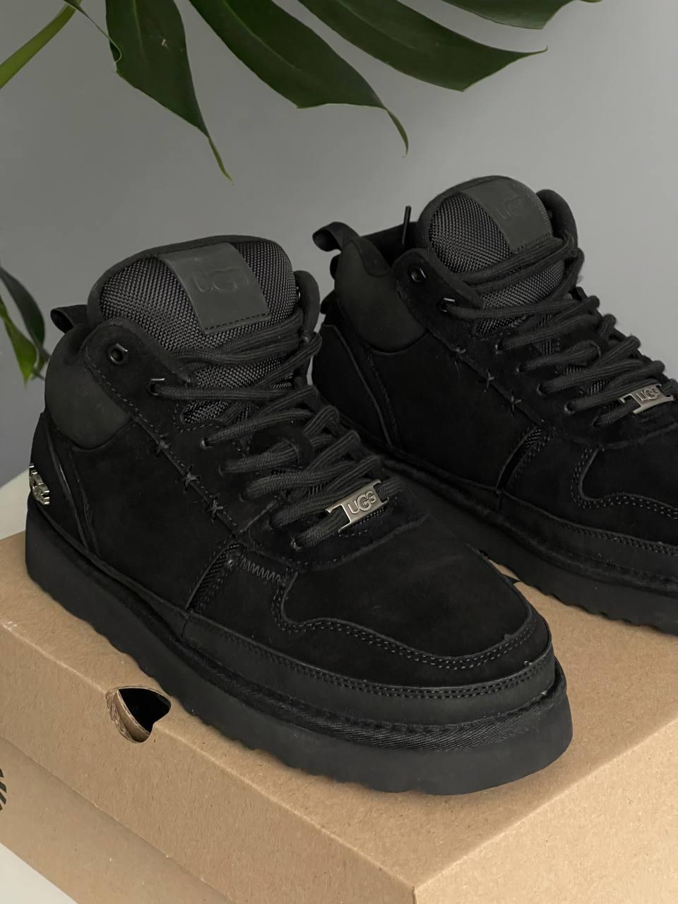 Чоловічі черевики уггі чорні зимові UGG Highland Hi Heritage Black (23043), фото 1