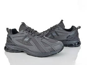 Чоловічі зимові чорні замшеві кросівки на хутрі